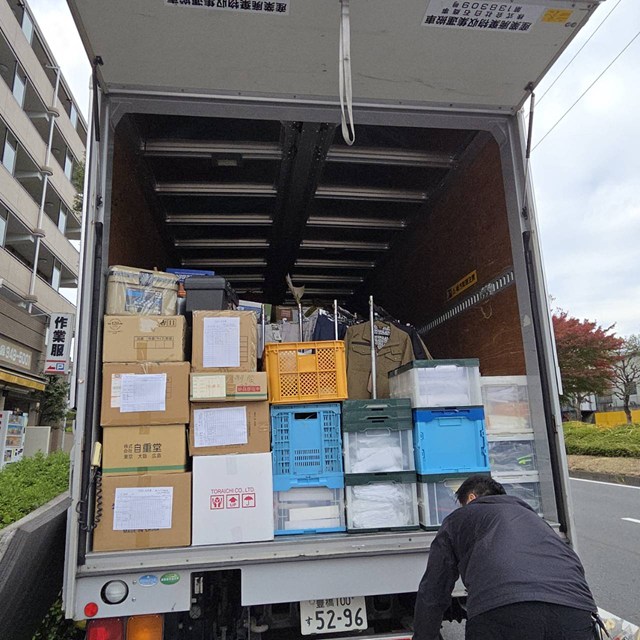 作業服在庫の確認作業